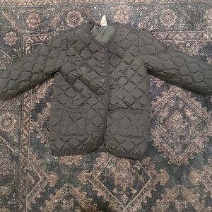 H&M Kids Puffer Jacket - Dark Gray/Green